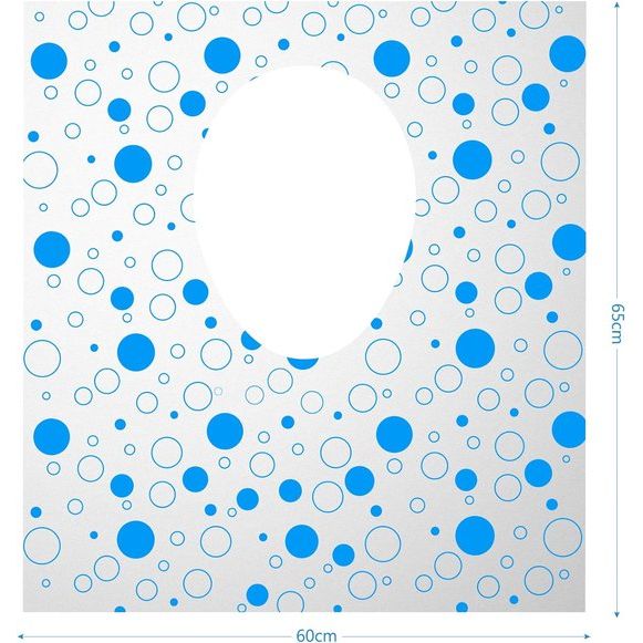 Suiwki - 20 stuks wegwerp wc-onderleggers - 65 x 60 cm, afzonderlijk verpakt - ideaal voor reizen, openbare toiletten en voor camping, winkelcentra, ziekenhuis, kantoor
