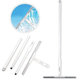 Waterwisser, vloerwisser met verlenging van 105 cm, lange steel, rubberen lip, voor badkamer, tegel, douchevloer