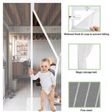 Vliegengaas, balkondeur, zonder boren, 70 x 200 cm, wit, vliegengaas, deur, magnetisch, insectenbescherming, deur, vliegengaas, deur, magneetgordijn voor balkondeur, schuifdeur, terrasdeur