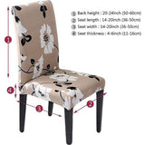 Chair Slipcover Chair Cover Cream Washable Softness for 4/6 Pieces Elastic Installation Chair Protection
