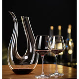 Decanter 1,2 l wijndecanteerpot, loodvrije glazen ventilatiekaraf, perfecte cadeauset, decanteerder