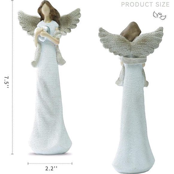 Beschermengel, figuur, gebed, engel, sculptuur, geschenken voor vrouwen, aanmoediging, standbeeld, liefde, sympathie, dankbaarheid, verdriet, vriendschap (19 cm)