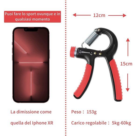 Handtrainer Onderarmtrainer Verstelbare grijpkrachttrainer Onderarmtrainingsapparaat Handgreepkrachttrainer 5-60 kg, Onderarmgrijper Draagbare vingertrainer Ergotherapie