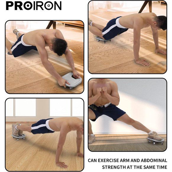 Buiktrainer, roller, buikroller, push-upgrepen, vanaf roller met stabiele vier wielen, buikspiertrainer vanaf wiel, set inclusief gevoerde, afdominale wielroller voor buikspiertraining