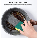 28 cm non-stick pan, anti-aanbak pan 28 cm, inductie omelette braadpan, braadpan voor alle warmtebronnen