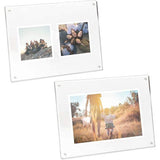 Acryl magnetische fotolijst voor staand, 15 x 20 cm, fotolijst voor verticaal of horizontaal staan, voor desktop, 2 stuks