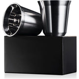 Espressokopjes, koffiefkopjes, dubbelzijdige koffiekopjes van roestvrij staal, geïsoleerde espressokopjes, vaatwasserbestendig, 2 stuks van 150 ml