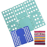 Vouwplank voor wasgoed, broeken, overhemden, ondergoed voor kinderen en volwassenen, vouwhulp, T-shirt, vouwen, vouwplank, vouwplank, overhemdenvouwer, wasvoucher (blauw + groen)