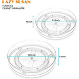 2-delige draaitafel koelkast, keukenorganizer, kruidenhouder draaibare keukenorganizer opslag, voor de voorraadkast, draaibare kruidenhouder voor voorraadpotten en kruiden, transparant