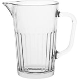 Glazen kruik 1L glazen waterkruik met handige handgreep voor sapmelk Sangria waterkaraf transparant glas | vaatwasmachinebestendig | Collectie Arvid | 19 cm hoog | Capaciteit 1000 ml