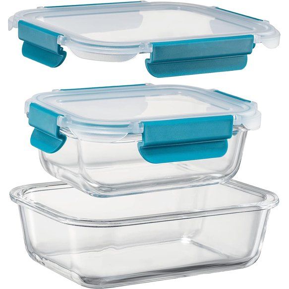 vershouddozen, set meal prep dozen voor levensmiddelen, 18 delen (9 containers, 9 transparante deksels) vaatwassers, magnetron- en vriezervriendelijk, lekvrij,