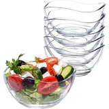 6-delige 310 ml kom glazen kom serveerschalen set dessertkommen glas slakom glazen schaaltjes set bowl schaal decoratieve schaal