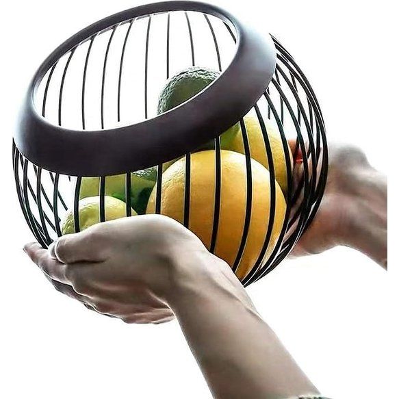 Decoratieve en hoogwaardige mand voor fruit, fruit, groenten of brood in modern design, voor meer gezondheid in het dagelijks leven, fruitmand, groentemand, broodmand, koffiecapsules (wit)