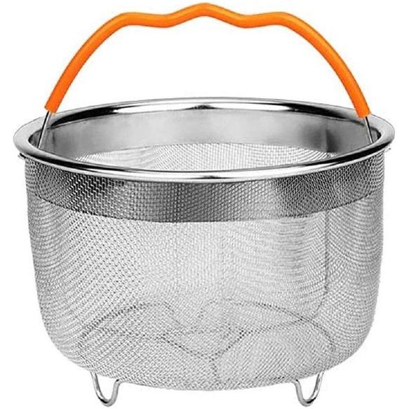 Stoommand voor 6QT Instant Pot Kookgerei Accessoires, 304 roestvrijstalen stoommandzeef met handvat Stoommand voor 6QT Instant Pot Kookgerei Accessoires, 304 roestvrijstalen stoommandzeef met handvat.