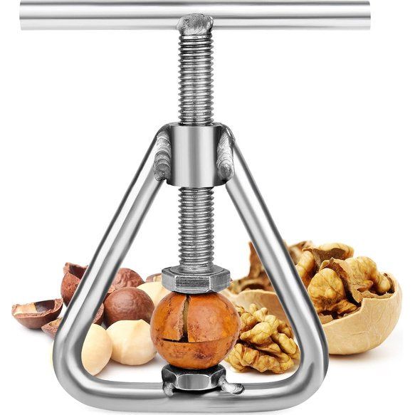 Notenkraker, notenkraker, walnoten, groefcracker, notenkraker, roestvrij staal, walnootkraker, robuuste notenkraker, gereedschap voor noten, pecannoten, walnoten, amandelen