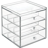 Opbergdoos voor brillen - brillenhouder voor brilopslag in 3 laden - voor brillen, zonnebrillen en leesbrillen - doorzichtig