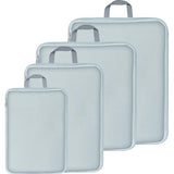 Kofferorganizerset, 4-delig, ultralichte pakketten, kofferpakketten, S/M/L/XL, inpakbare bussen, inpakbare bussen voor kledingbekers, als bagage-organizerset (donkergrijs)