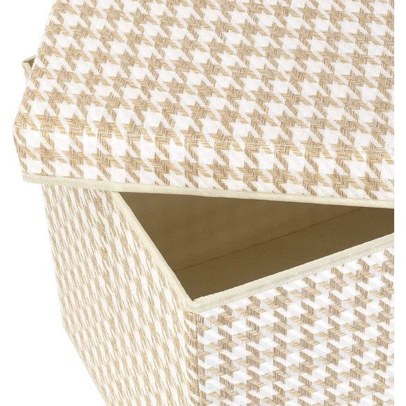 Opvouwbare opbergdozen met deksel, groot, opbergdozen met deksel, stoffen opbergdozen voor kasten, speelgoed, organisatie van huis en kantoor, 3-delig, beige