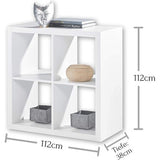 Style Modern Cube Shelving Unit, Sonoma Oak Look, Ideal for Folding Boxes