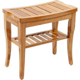 Bamboe kruk, kruk, douchekruk, plank, badkamerkruk, badkamerbank, multifunctionele kruk, 47,5x26x44,5 cm, KS-HSJ-04-BH