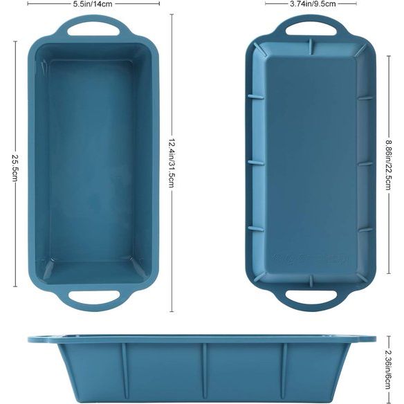 Broodbakvorm, siliconen broodvorm met roestvrijstalen frame, antiaanbakvorm voor taarten en brood, broodbakvormen, broodvorm, koning cakevorm