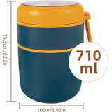 Thermocontainer met handvat, 710 ml roestvrij staal, warmhoudcontainer voor eten en kinderen, thermische lunchbox, voedselcontainer, warmhoudbox, soep, praktische mueslibeker voor eten, soepen