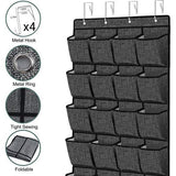 homyfort XAODSB1P Opbergtas, schoenenopberger met 24 vakken, opbergsysteem voor de deur, schoenenrek, schoenenorganizer, zwart linnen