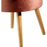 gestoffeerde stoel, Scandinavische stoel, comfortabele stoel met hoge rugleuning, zachte schuimbekleding, voor woonkamer en leeshoek, houten poten, 44 x 58 cm, 4 kg, taupe