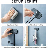 Stijltang, wandhouder, houder voor stijltang, krultang, metalen wandhouder, zonder boren voor stijltang, stijltang, stijltang, stijltang, zwart