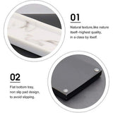 Dienblad van marmer, marmer, serveerplaat, display, badkamerdienblad, rechthoekig, hars decoratief dienblad, cosmetica-organizer, sieradenbord voor salontafel