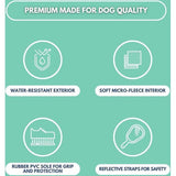 Hondenschoenen met warm asfalt, set van 4 pootbeschermers voor heet asfalt, ruw terrein en doornen, ontwerp voor brede poten, gemakkelijk aan te trekken, turquoise, C