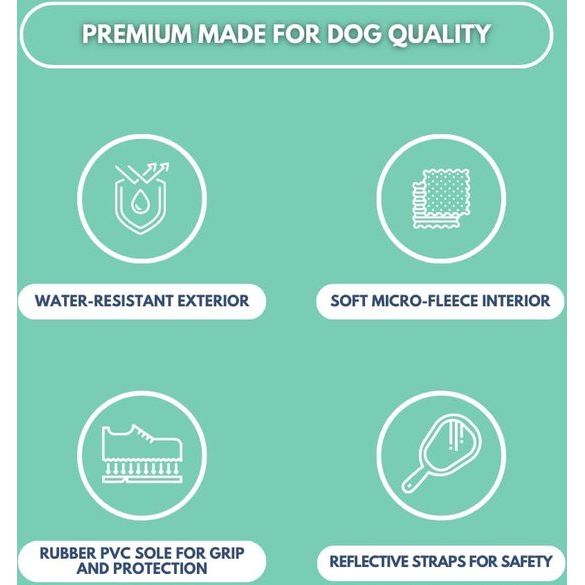 Hondenschoenen met warm asfalt, set van 4 pootbeschermers voor heet asfalt, ruw terrein en doornen, ontwerp voor brede poten, gemakkelijk aan te trekken, turquoise, C