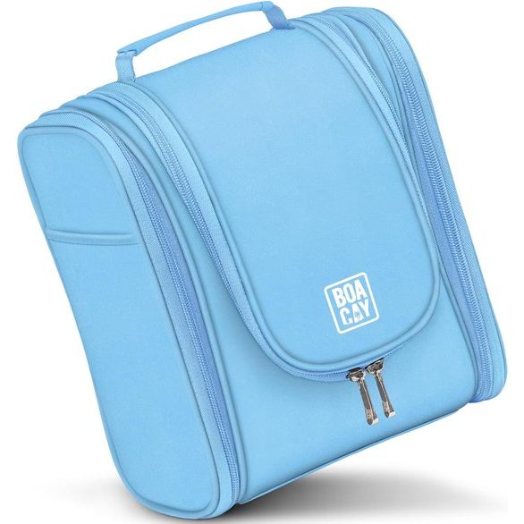 Tas & toilettas voor dames en heren, toilettas, make-uptas en toilettas met elastische bandhouders voor toiletartikelen, cosmetica, reisaccessoires, make-up, (M) Babyblauw, m, toilettas