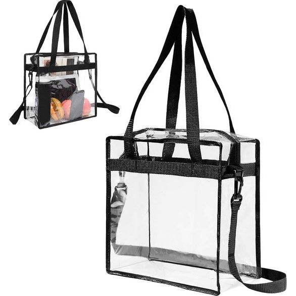 Transparante toilettas, 30 x 30 x 15 cm, pvc, toilettas, reizen, handtas, mommy-tas, doorzichtige cosmetische luiertas voor vakantie, reizen, badkamer, transparant