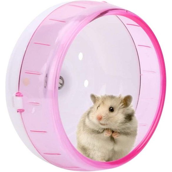 Hamster wiel hamster wiel Ø 11.5 Silent Plastic Wiel voor Hamster Gerbil en Rat (Roze)