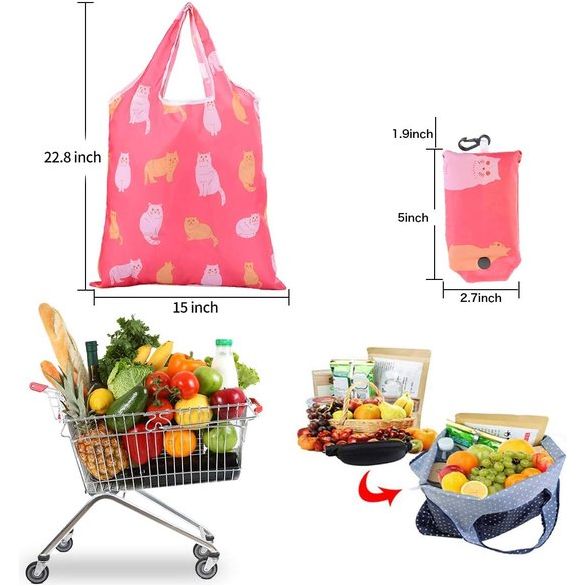 10 stuks herbruikbare boodschappentas, 59 cm x 38 cm milieuvriendelijke boodschappentassen, opvouwbare boodschappentas, opvouwbare boodschappentassen, draagbare boodschappentas, duurzaam, waterdicht, machinewasbaar