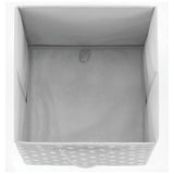 Set van 2 opbergdozen (klein) – gestippelde dozen voor het opbergen van orde in de slaapkamer, kledingkast, hal enz. – kleine stoffen box voor speelgoed, accessoires enz. – grijs/wit