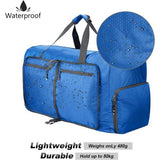 Reistas, lichte, opvouwbare reistas, 85 liter, duffeltas, weekendtas, sporttas, voor reizen, sport, gym, vakantie, blauw