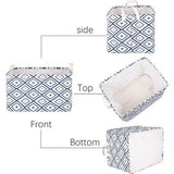 2 stuks opbergmanden, grote opvouwbare wasmanden met trekkoord, canvasstof, opbergdoos voor speelgoed, kleding, thuis, wasgoed (blauw)