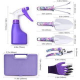 6-delige tuingereedschapset Tuingereedschap cadeauset Antisliphandvat met antiroestschep, tuinman, snoeischaar, watersproeier en koffer