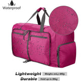 Reistas, lichte, opvouwbare reistas, 85 liter, duffeltas, weekendtas, sporttas, voor reizen, sport, gym, vakantie, Lila opvouwbare reistas