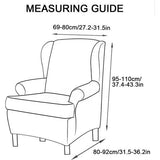 fauteuilhoes, 2-delige set, fauteuilhoes, fauteuilhoes, elastische stretch tijgerstoelhoes met armleuning, hoge rugleuning, universeel, tak van witte bloem