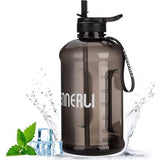 Waterfles, 2.2L Sport Waterfles met Motivationele Tijdmarkering, Niet Giftig Kunststof, Lekbestendige Drankfles BPA Gratis, voor Sport, Fietsen, Camping