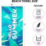 Strandhanddoek, groot, microvezel handdoek, 180 x 90, zandafstotend, sneldrogend, microvezel, groot, voor strand/zwembadside/strandstoelen (zomerblad)