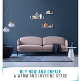 Rustieke zwevende plank in U-vorm in vintage design - set van 3 - inclusief schroeven en pluggen - houten planken van landhuis voor slaapkamer, woonkamer en meer - rustiek design - wit