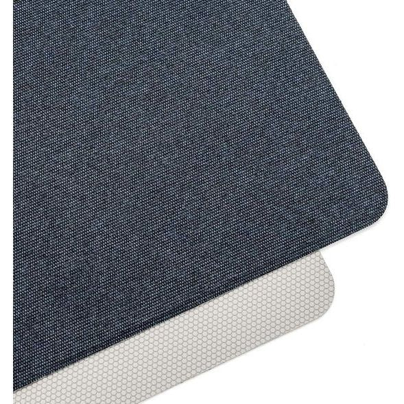 Kleine muismat 22 x 22 cm, 0,2 cm ultradunne muismat, onderlaag voor laser/kabel/draadloze muis, kleine muismat, ideaal voor kantoor en thuiskantoor, slanke muismat, donkerblauw