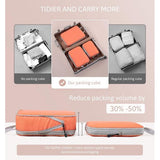 Compressiekoffer Organizer Packing Cubes Bagage Opslag Tassen Kledingtassen Verpakkingskubussen Packing Tassen (Oranje 3 stuks)