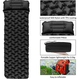 Camping Ultralichte outdoor camping isomat opblaasbaar met kussen, waterdicht opvouwbaar luchtmatras, kleine verpakkingsmaat, campingmat voor camping, sport, wandelen, reizen, backpacking