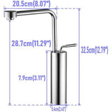 Wastafelkranen Wastafelkraan High Body Chroom Zwanenhals Enkele handgreep Enkelgatsmontage Messing