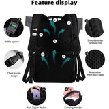 35 liter thermische rugzak, koelrugzak, koeltas, waterdichte picknickrugzak met flesopener, voor picknick, camping, strand, wandelen, reizen, winkelen